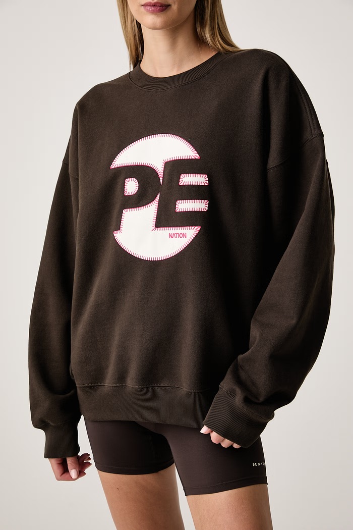 Bluza damska z bawełną P.E Nation 263F117 brązowy