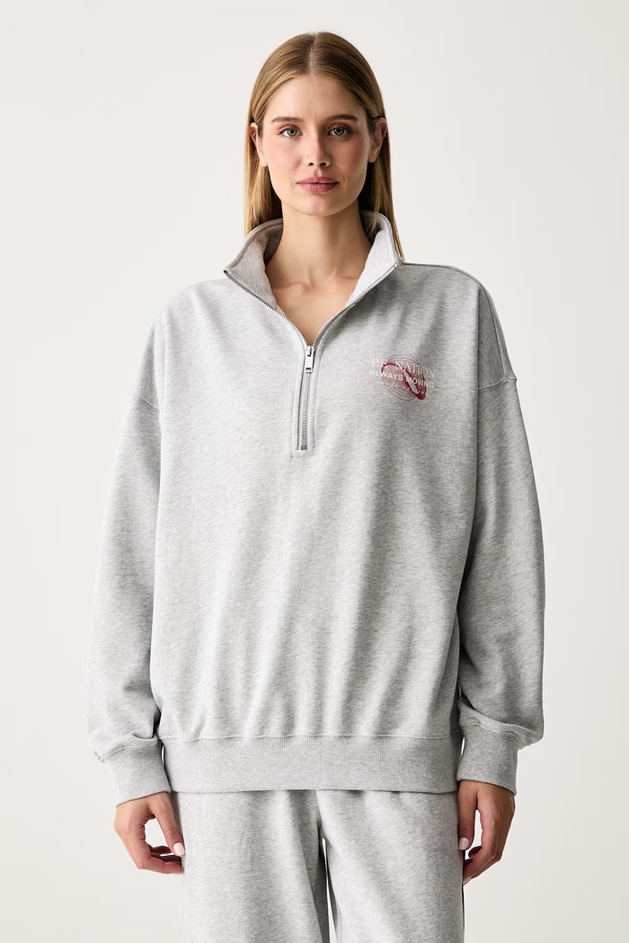 P.E Nation Bluza treningowa damska bawełniana Snap szary 263F134