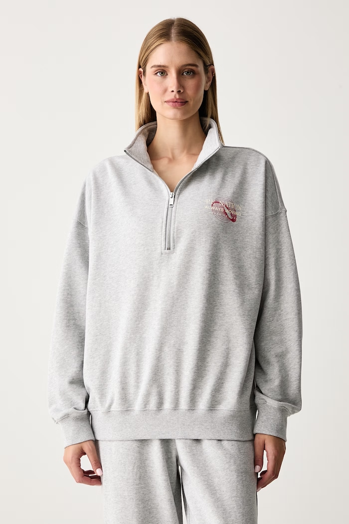 P.E Nation Bluza treningowa damska bawełniana Snap szary 263F134