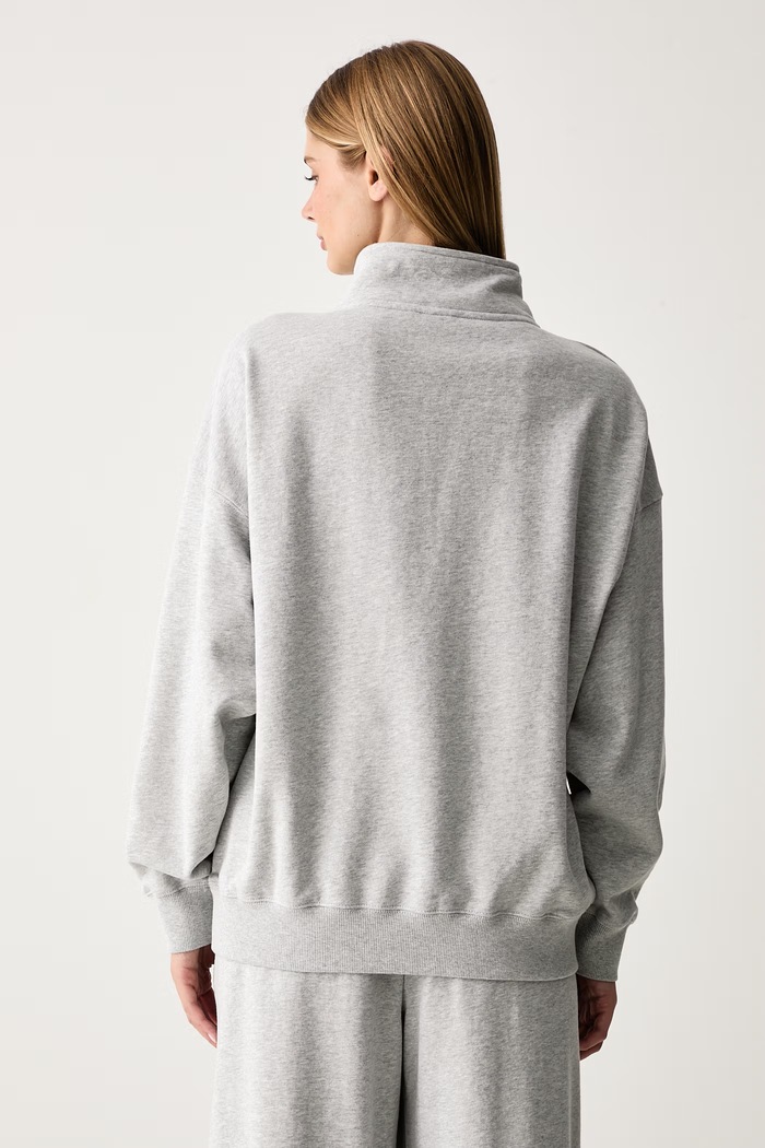 Odzież P.E Nation Bluza treningowa damska bawełniana Snap 263F134 szary