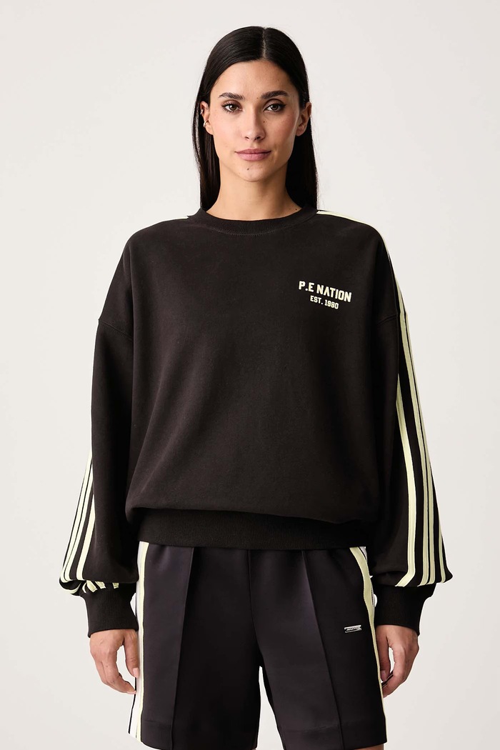 P.E Nation Bluza treningowa damska bawełniana Voltage brązowy 263F144