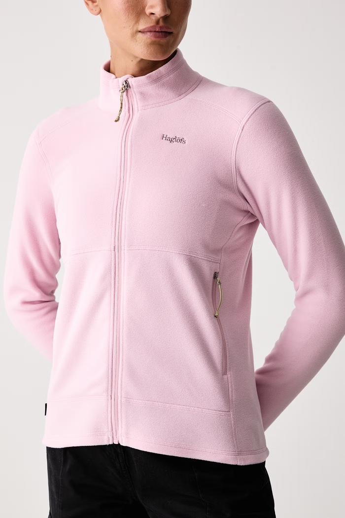 Bluza rozpinana damska polarowa Buteo Mid II Haglöfs 608352 różowy