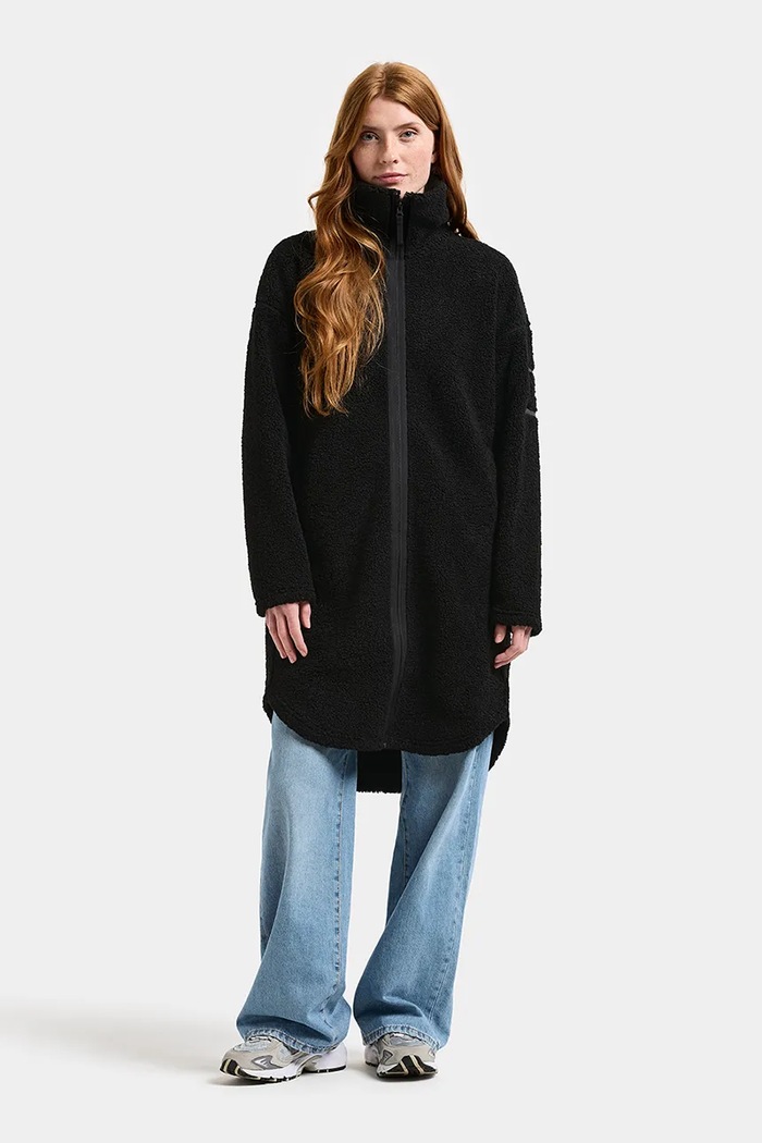 Didriksons Bluza rozpinana damska polarowa JILL 505829 czarny AW26