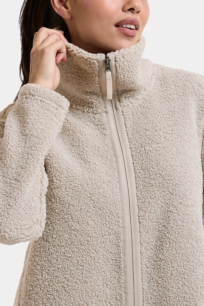 Bluza rozpinana damska polarowa UMI Didriksons beżowy 506183