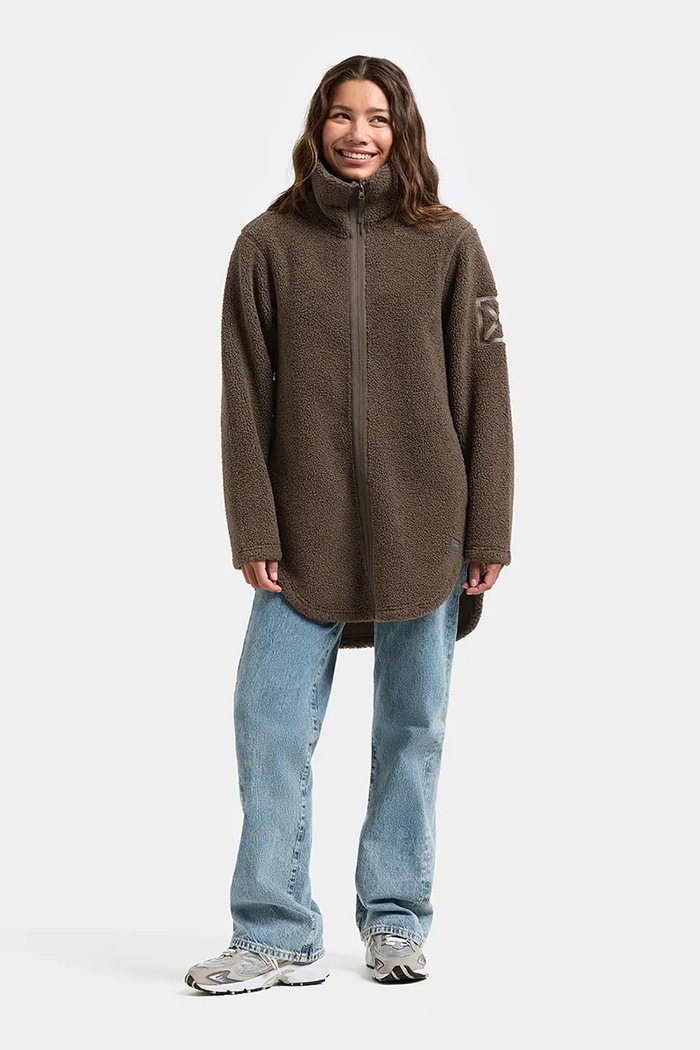 Didriksons Bluza rozpinana damska polarowa UMI 506183 brązowy AW26