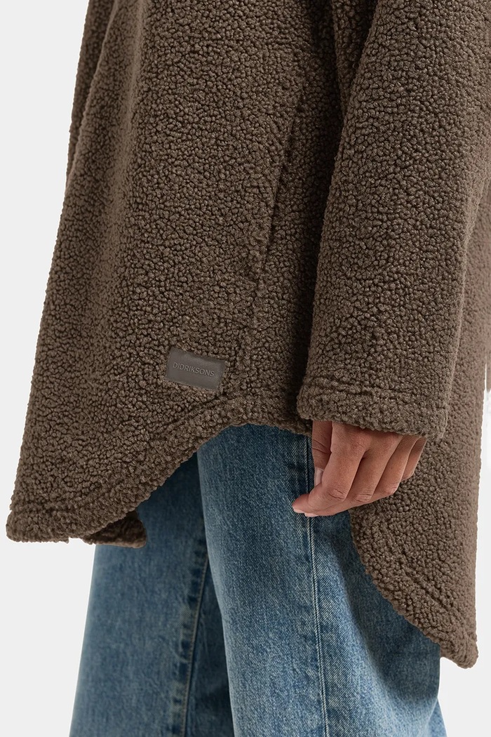 Bluza rozpinana damska polarowa UMI Didriksons brązowy 506183