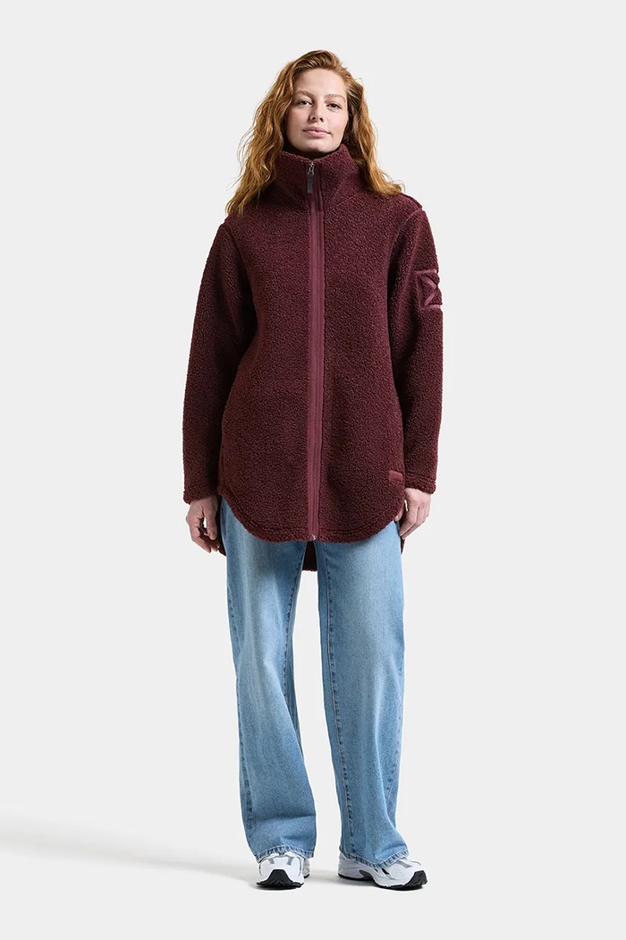 Didriksons Bluza rozpinana damska polarowa UMI 506183 bordowy AW26