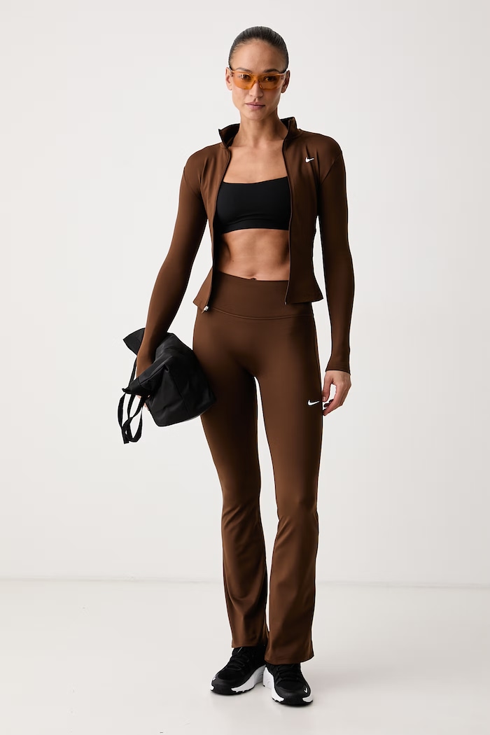 Nike Bluza treningowa damska Nike One Fitted Dri-FIT IM7046.259 brązowy AW26