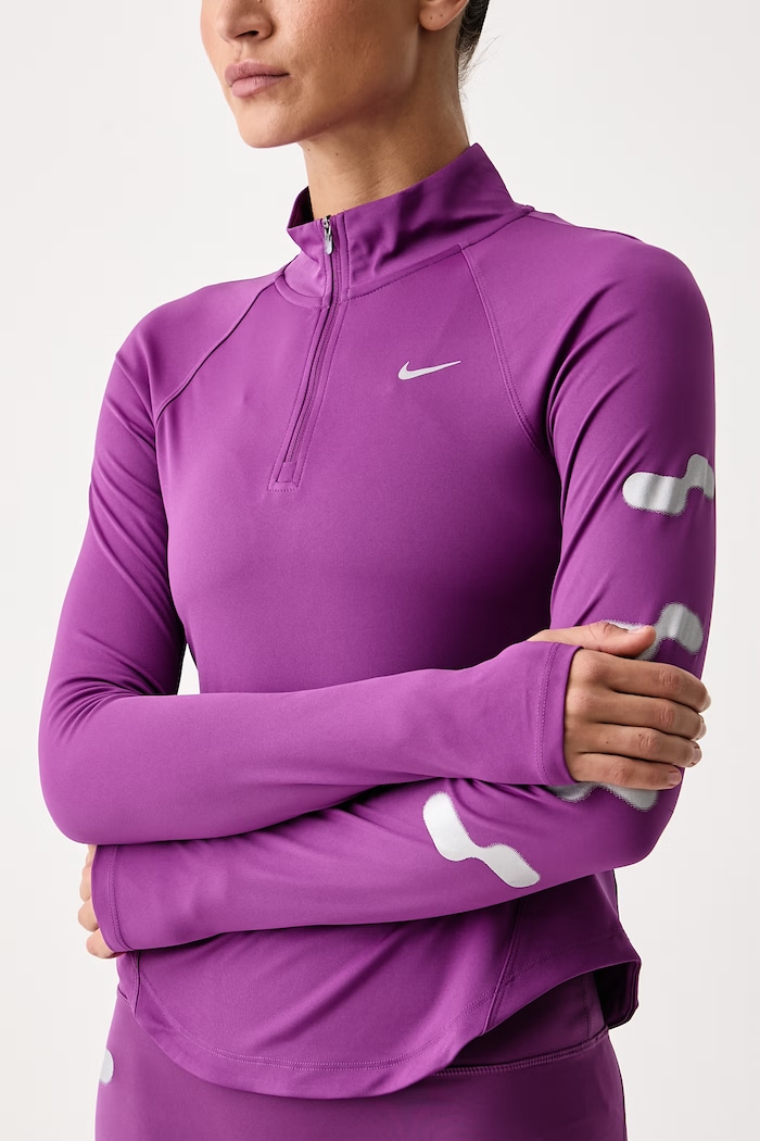 Longsleeve sportowy damski Nike Tempo Flash Dri-FIT Nike IM8019.505 fioletowy