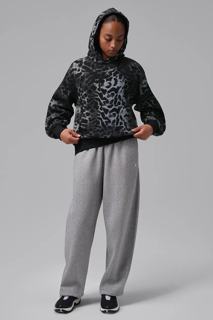 Odzież Jordan Bluza z kapturem damska z bawełną Brooklyn Fleece IX6900.010 czarny