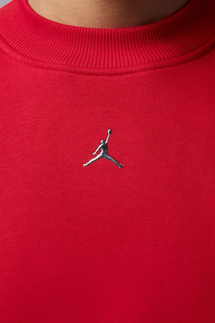 Bluza damska z bawełną Brooklyn Jordan IM7288.687 czerwony