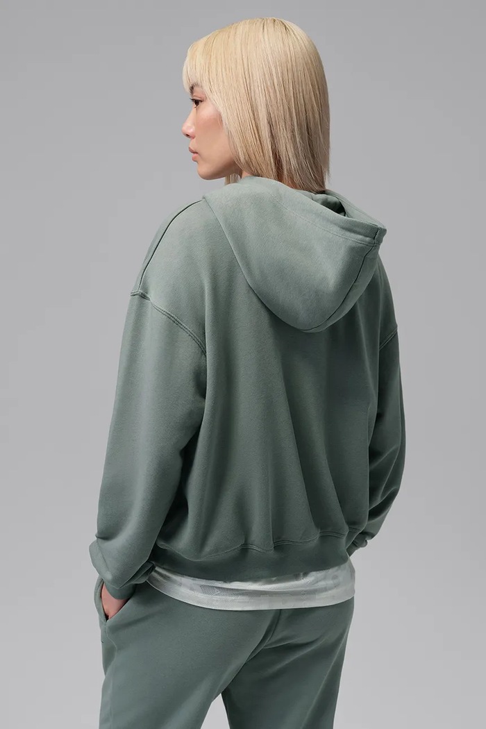 Jordan Bluza z kapturem damska z bawełną Sport Crossover IB2498.364 zielony AW26