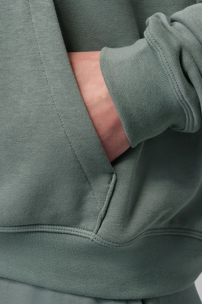 Bluza z kapturem damska z bawełną Sport Crossover Jordan IB2498.364 zielony