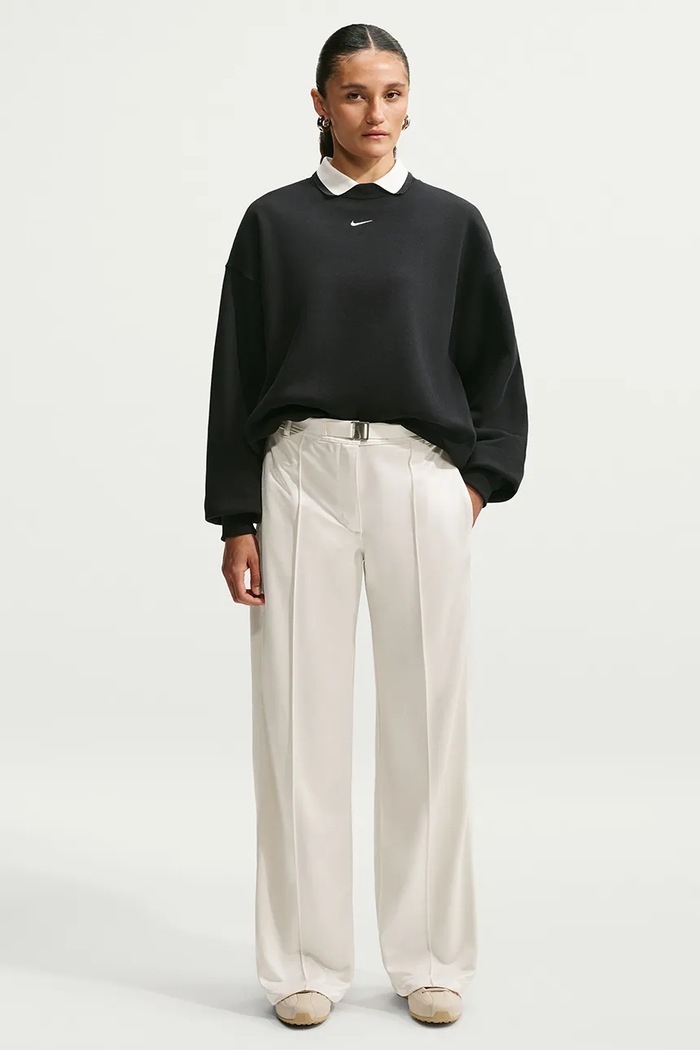 Nike Sportswear Bluza oversize damska z bawełną Studio Fleece czarny IM8082.001