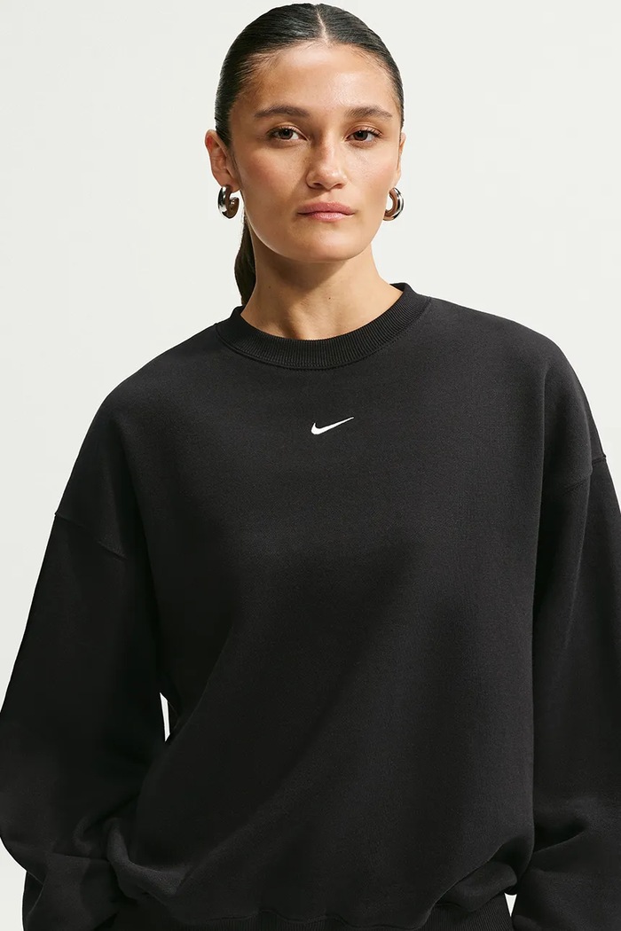 Odzież Nike Sportswear Bluza oversize damska z bawełną Studio Fleece IM8082.001 czarny