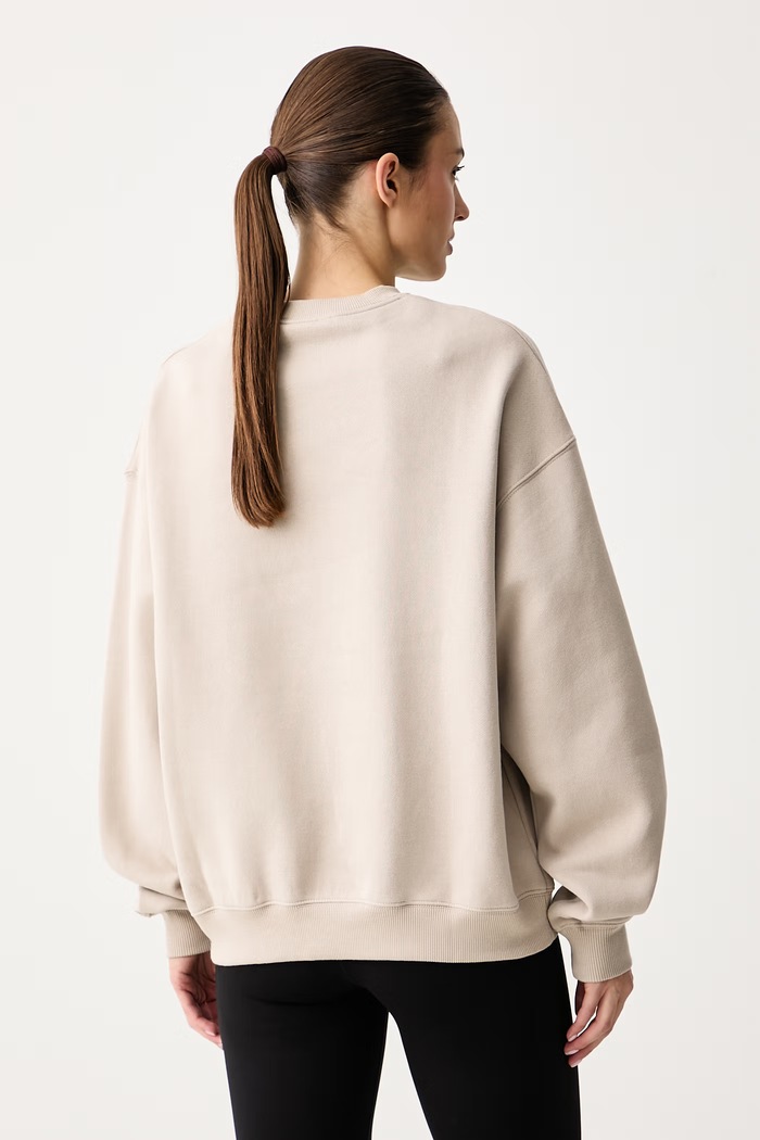 Ruházat Nike Sportswear Oversize melegítőfelső női pamuttal Studio Fleece IM8082.236 bézs