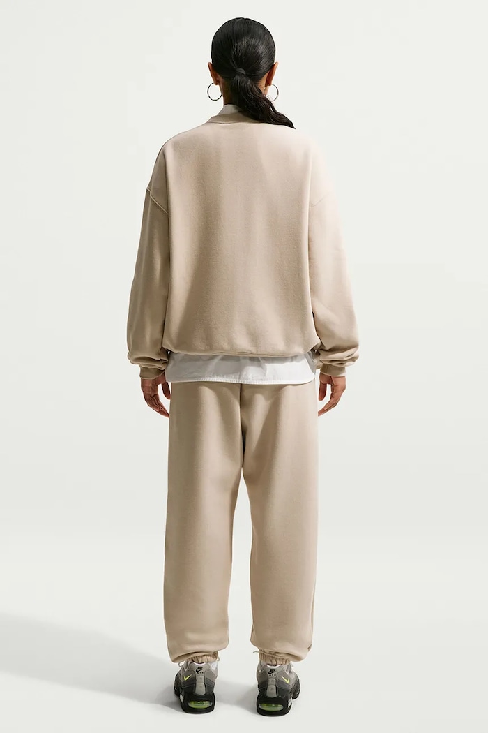 Nike Sportswear Bluza oversize damska z bawełną Studio Fleece IM8082.236 beżowy AW26