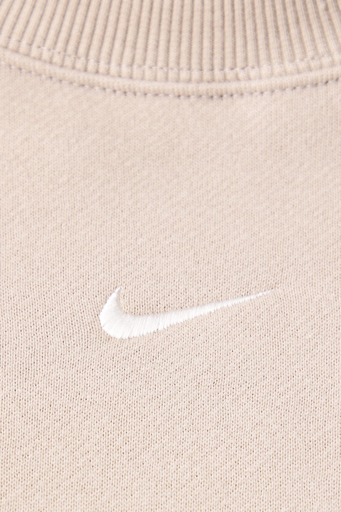 Oversize melegítőfelső női pamuttal Studio Fleece Nike Sportswear bézs IM8082.236
