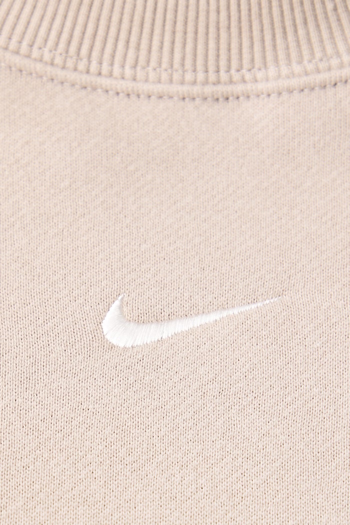 Oversize melegítőfelső női pamuttal Studio Fleece Nike Sportswear bézs IM8082.236