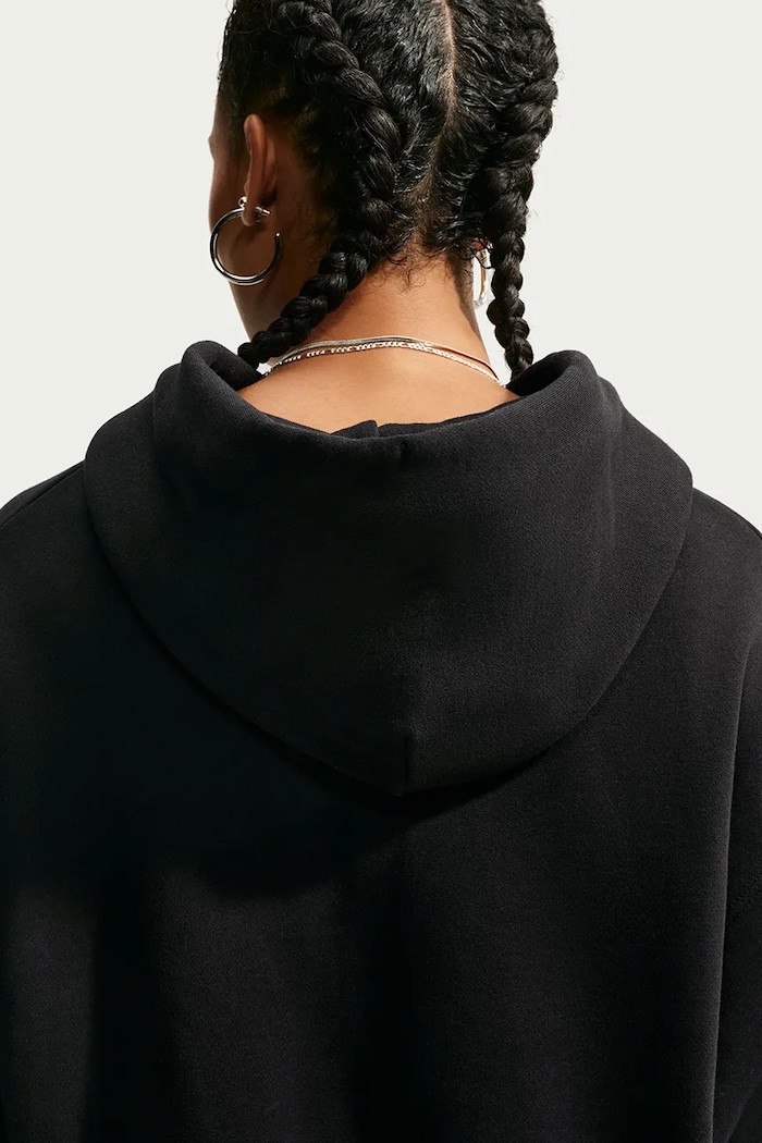Odzież Nike Sportswear Bluza rozpinana z kapturem damska z bawełną Studio Fleece IM8499.001 czarny