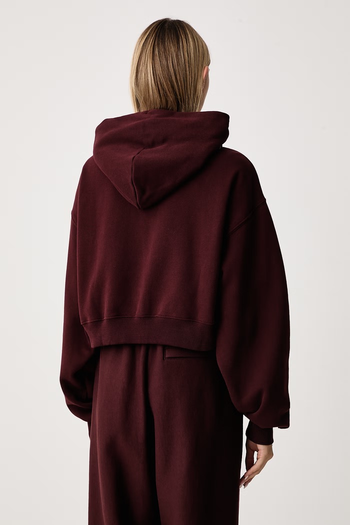 Odzież Nike Sportswear Bluza rozpinana z kapturem damska z bawełną Studio Fleece IM8499.658 brązowy