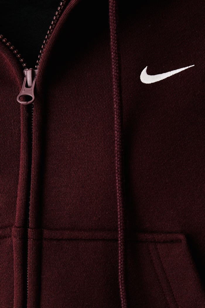 Bluza rozpinana z kapturem damska z bawełną Studio Fleece Nike Sportswear IM8499.658 brązowy