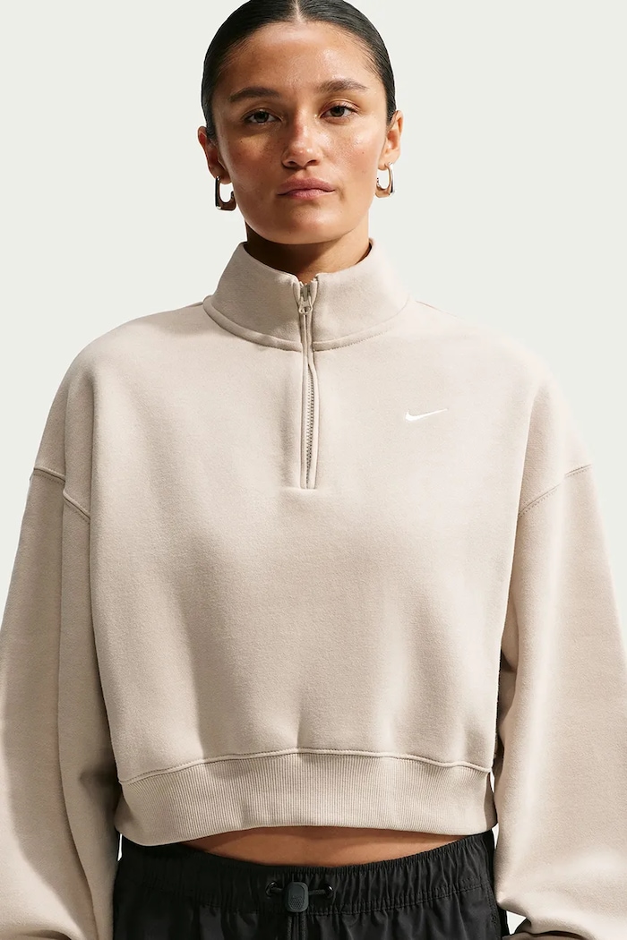 Odzież Nike Sportswear Bluza damska z bawełną Studio Fleece IM8501.236 beżowy