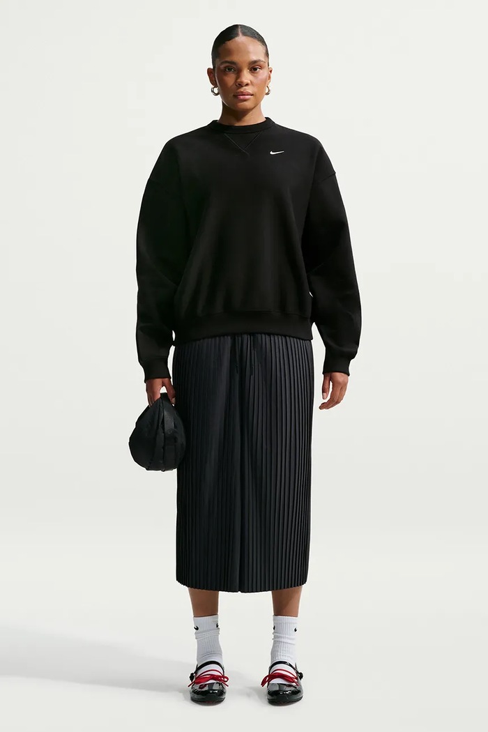Nike Sportswear Bluza oversize damska z bawełną Studio Fleece czarny IO2103.001