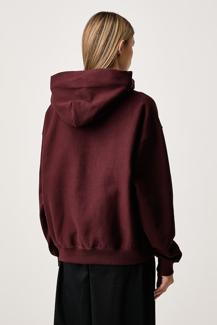 Oblečenie Nike Sportswear Oversize mikina dámska s bavlnou Studio Fleece IO2105.658 burgundské