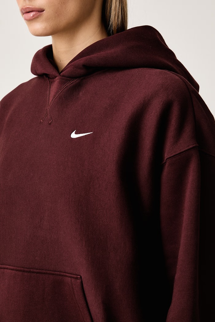 Oversize mikina dámska s bavlnou Studio Fleece Nike Sportswear IO2105.658 burgundské