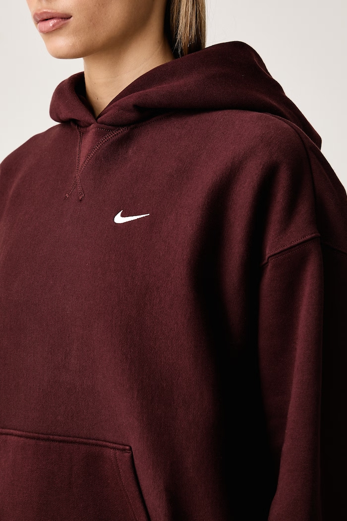 Oversize mikina dámska s bavlnou Studio Fleece Nike Sportswear IO2105.658 burgundské