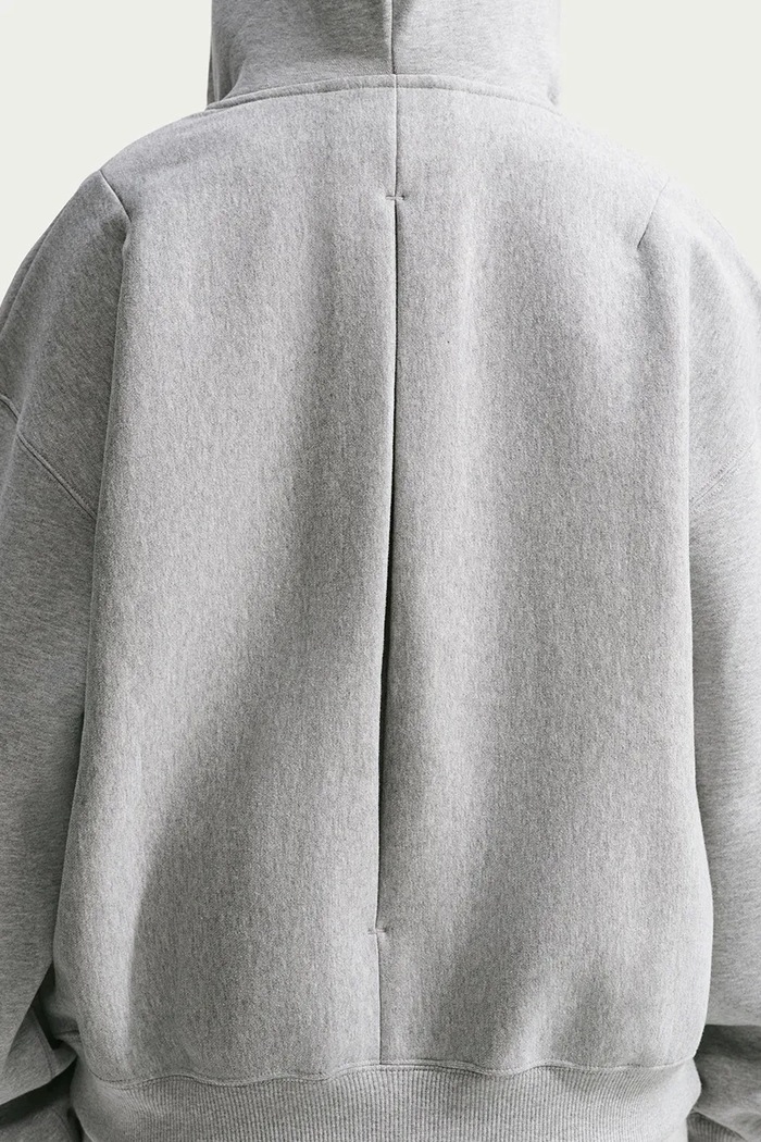 Odzież Nike Sportswear Bluza rozpinana z kapturem damska z bawełną Studio Fleece IQ6798.063 szary