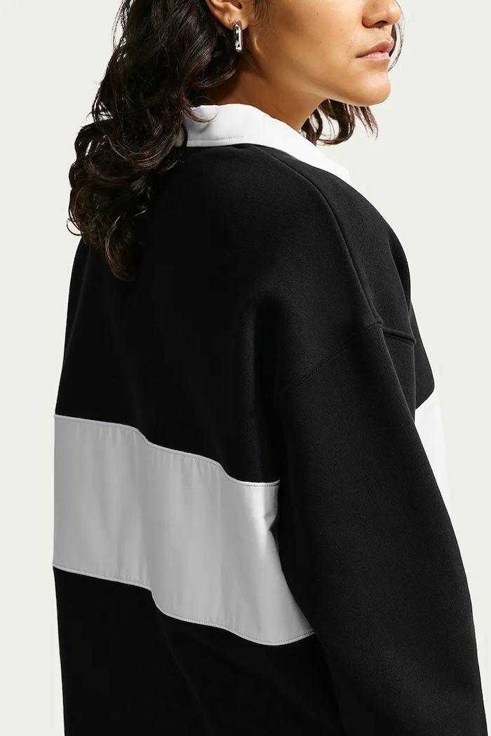 Odzież Nike Sportswear Longsleeve damski z bawełną Studio Fleece IU1135.001 czarny