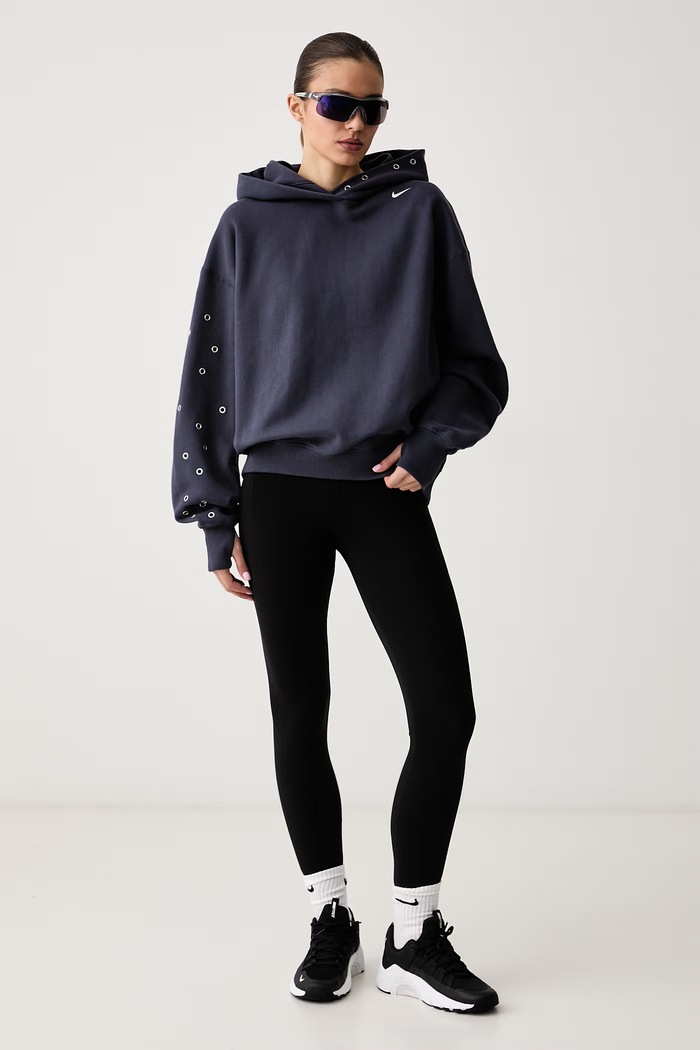 Nike Sportswear Mikina s kapucňou dámska s bavlnou Studio Fleece IX7043.013 tmavomodrá AW26