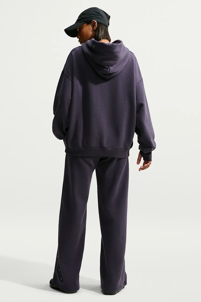 Nike Sportswear Μπλούζα με κουκούλα γυναικεία με βαμβάκι Studio Fleece IX7043.013 σκούρο μπλε AW26