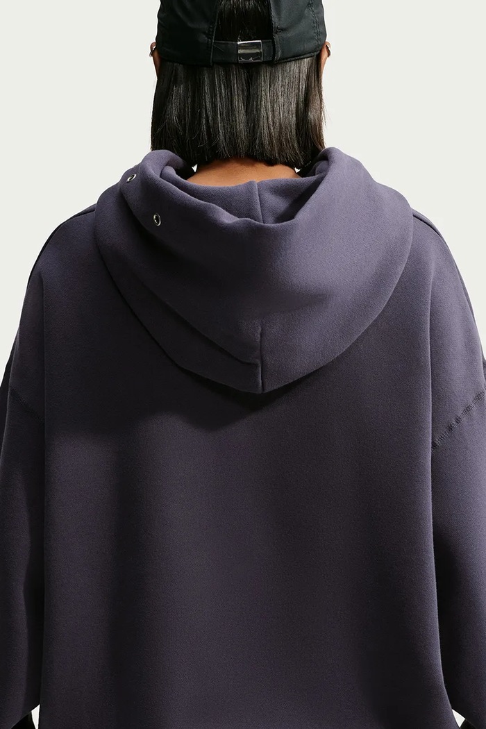 Bluza z kapturem damska z bawełną Studio Fleece Nike Sportswear szary IX7043.013