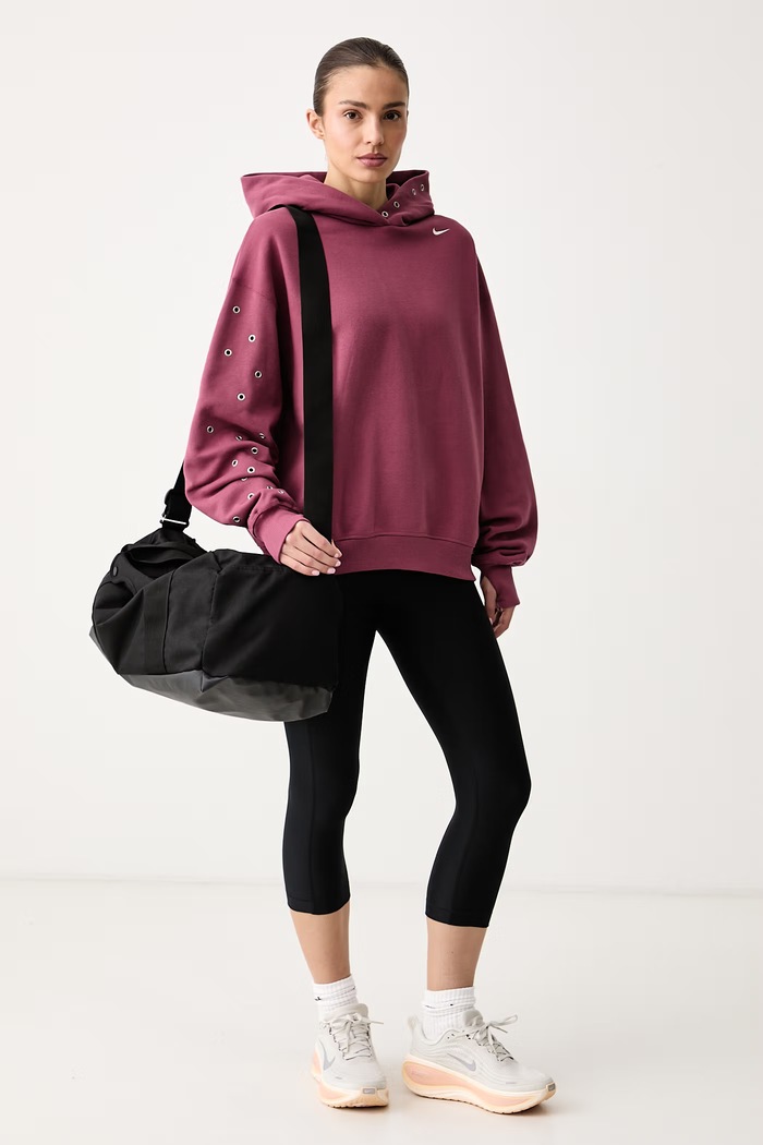 Nike Sportswear Oversize melegítőfelső női pamuttal Studio Fleece IX7043.654 rózsaszín AW26