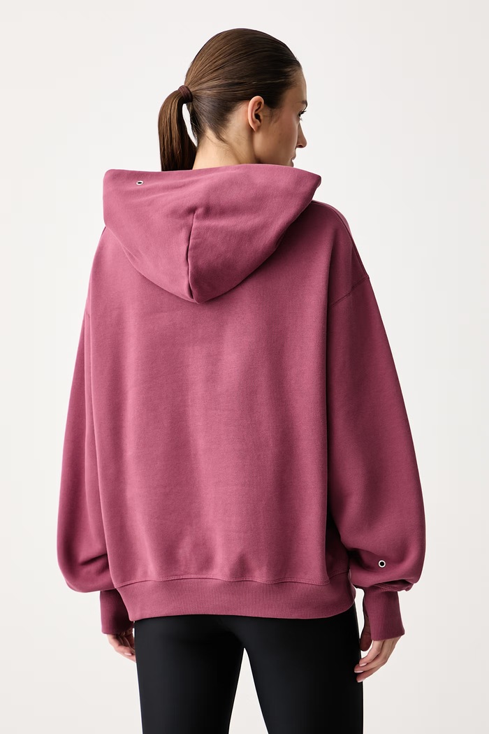 Ruházat Nike Sportswear Oversize melegítőfelső női pamuttal Studio Fleece IX7043.654 rózsaszín