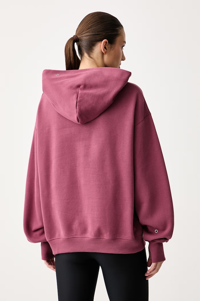 Ruházat Nike Sportswear Oversize melegítőfelső női pamuttal Studio Fleece IX7043.654 rózsaszín