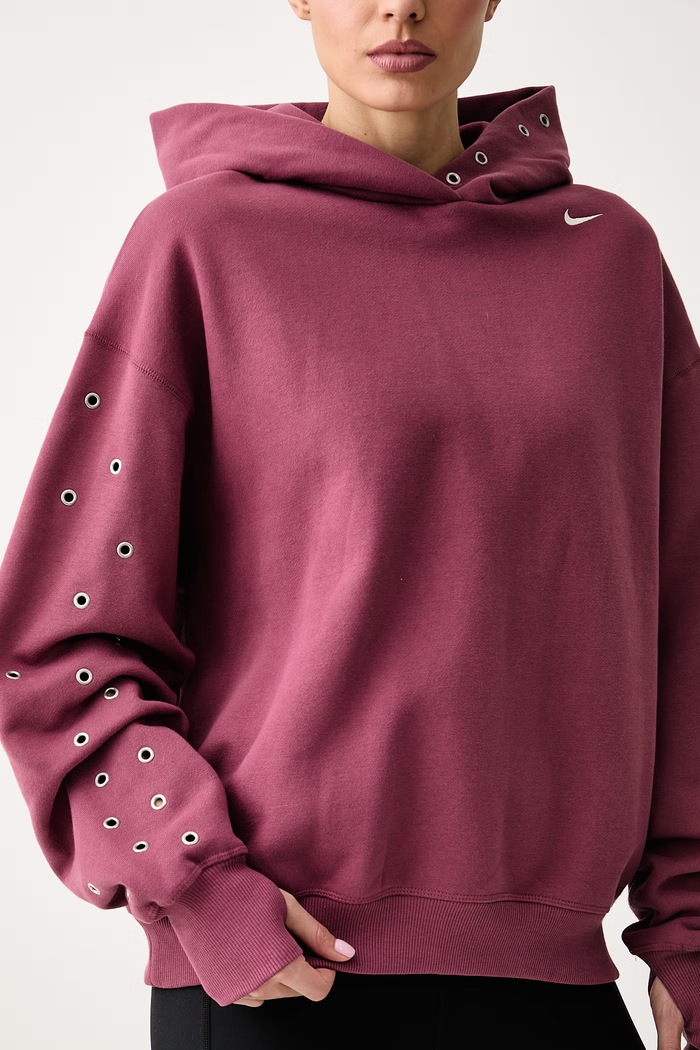Oversize melegítőfelső női pamuttal Studio Fleece Nike Sportswear IX7043.654 rózsaszín