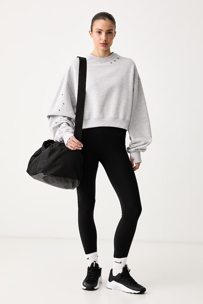 Nike Sportswear Oversize melegítőfelső női pamuttal Studio Fleece IX7045.012 szürke AW26