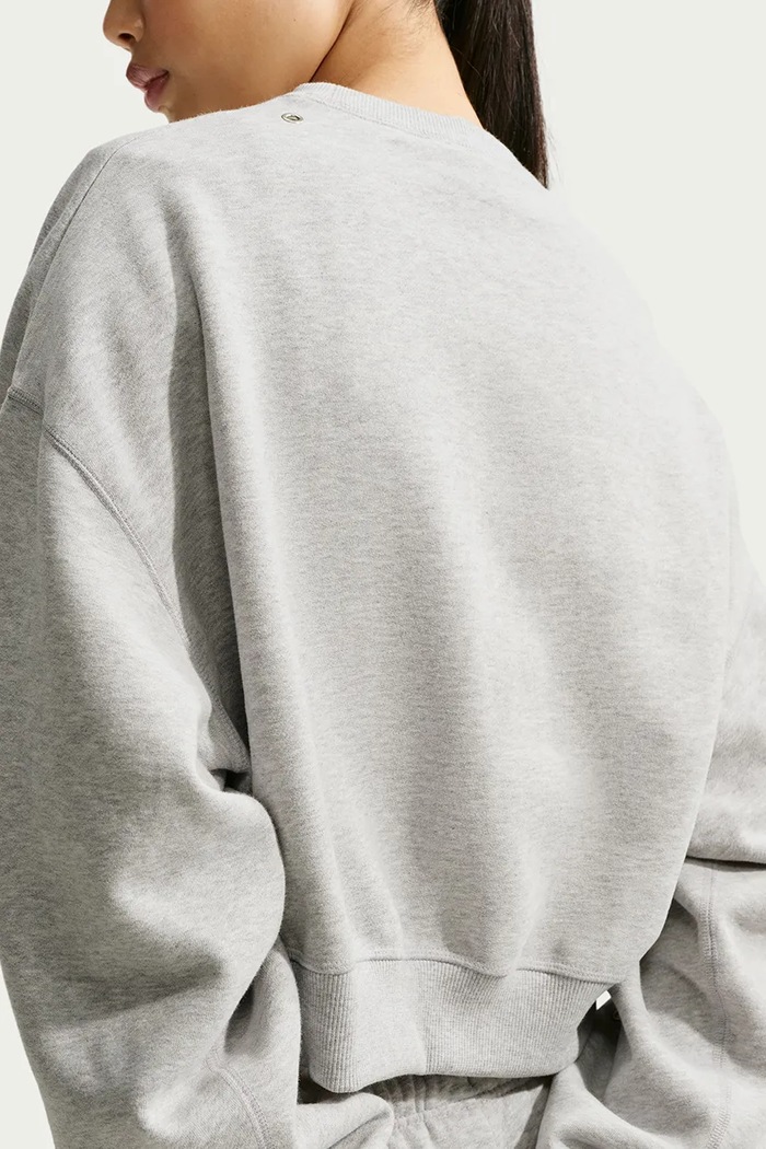 Odzież Nike Sportswear Bluza oversize damska z bawełną Studio Fleece IX7045.012 szary