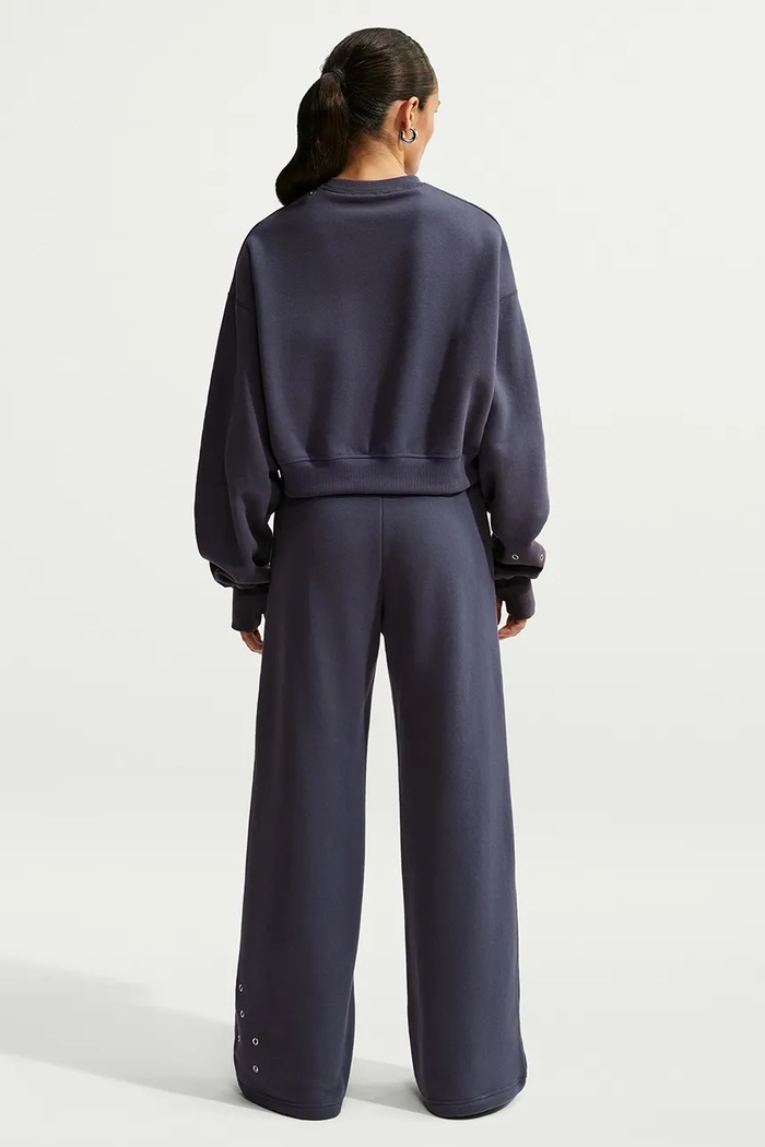 Nike Sportswear Μπλούζα γυναικεία με βαμβάκι Studio Fleece IX7045.013 σκούρο μπλε AW26
