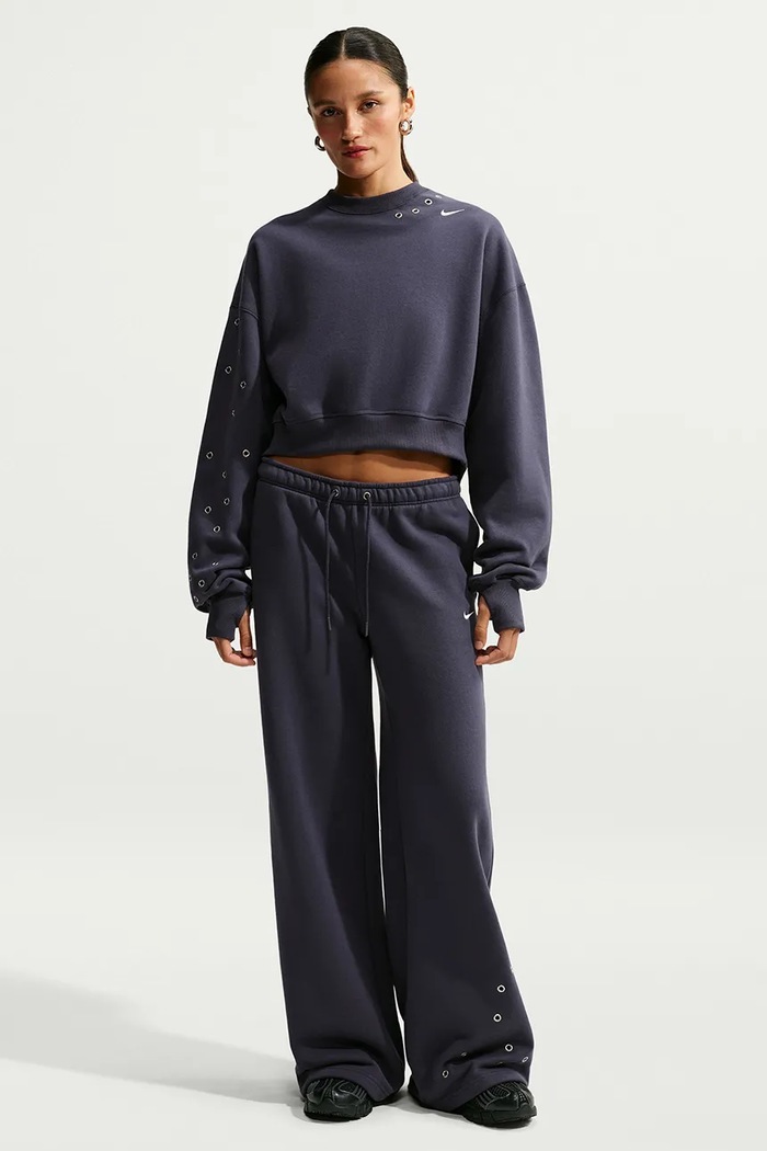 Nike Sportswear Bluza damska z bawełną Studio Fleece szary IX7045.013