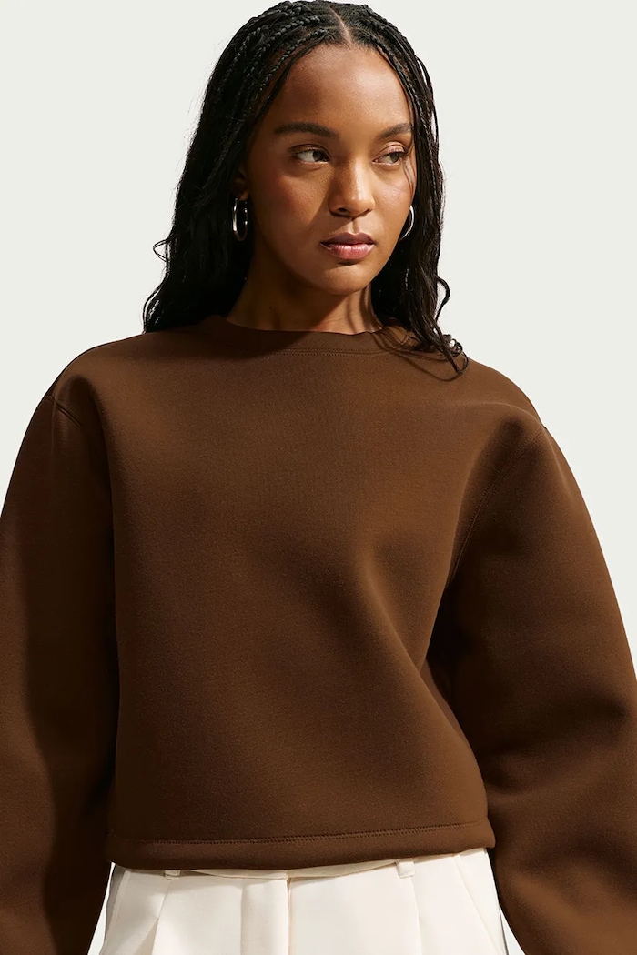 Odzież Nike Sportswear Bluza oversize damska z modalem IX7059.259 brązowy