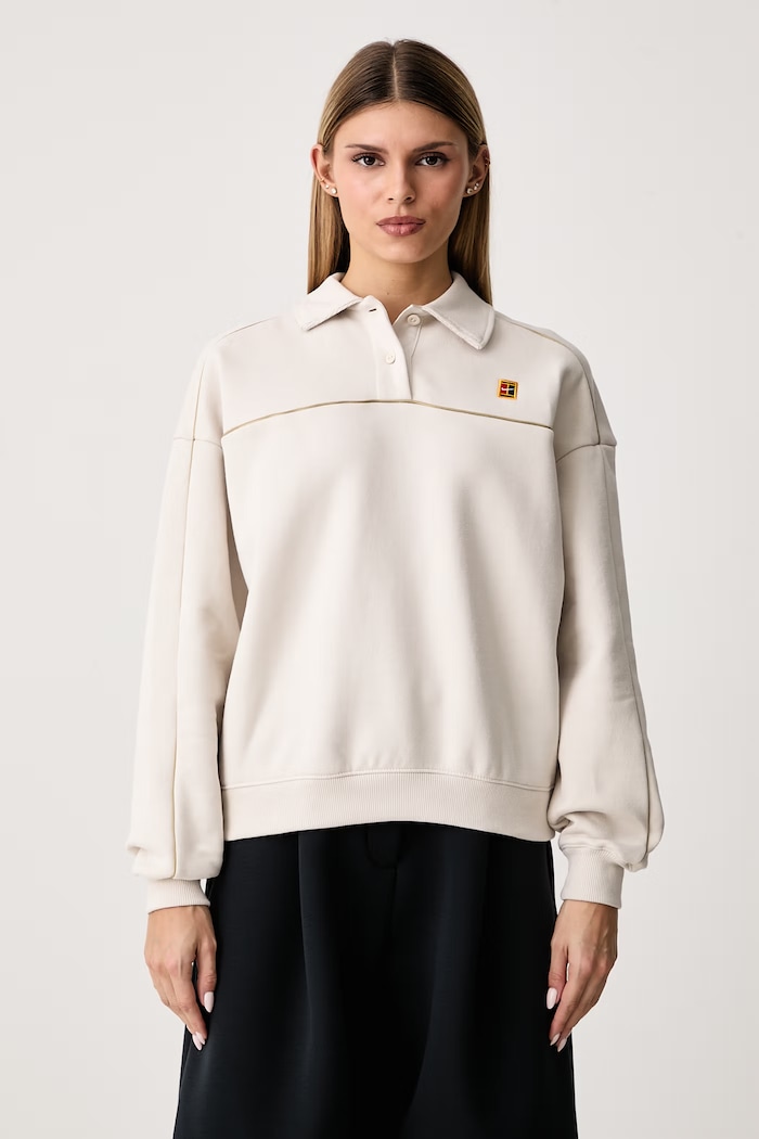 Nike Sportswear Bluza damska z bawełną NikeCourt beżowy IU3253.104