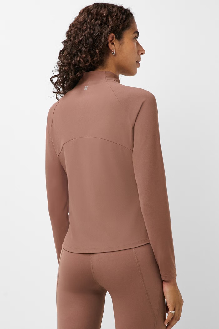 Sweaty Betty Bluza treningowa damska Ultimate Studio SB10766 brązowy AW26