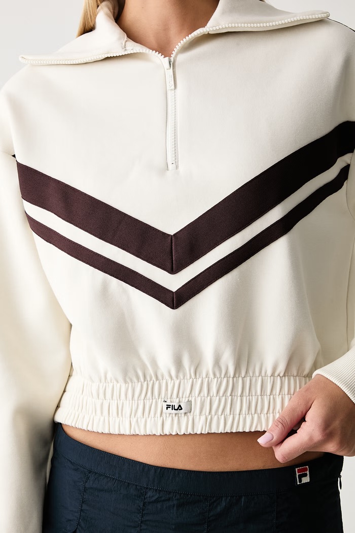 Bluza damska z bawełną AVIGNA Fila FAW1387 beżowy