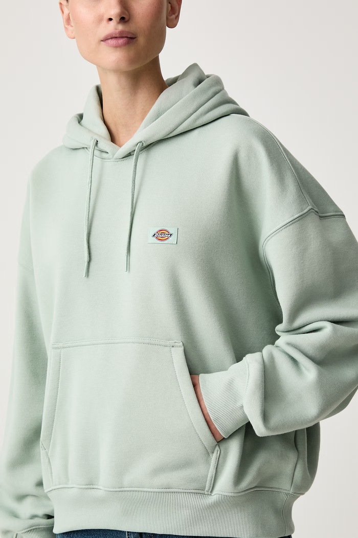 Bluza z kapturem damska z bawełną Dickies DK0A8E35B871 zielony