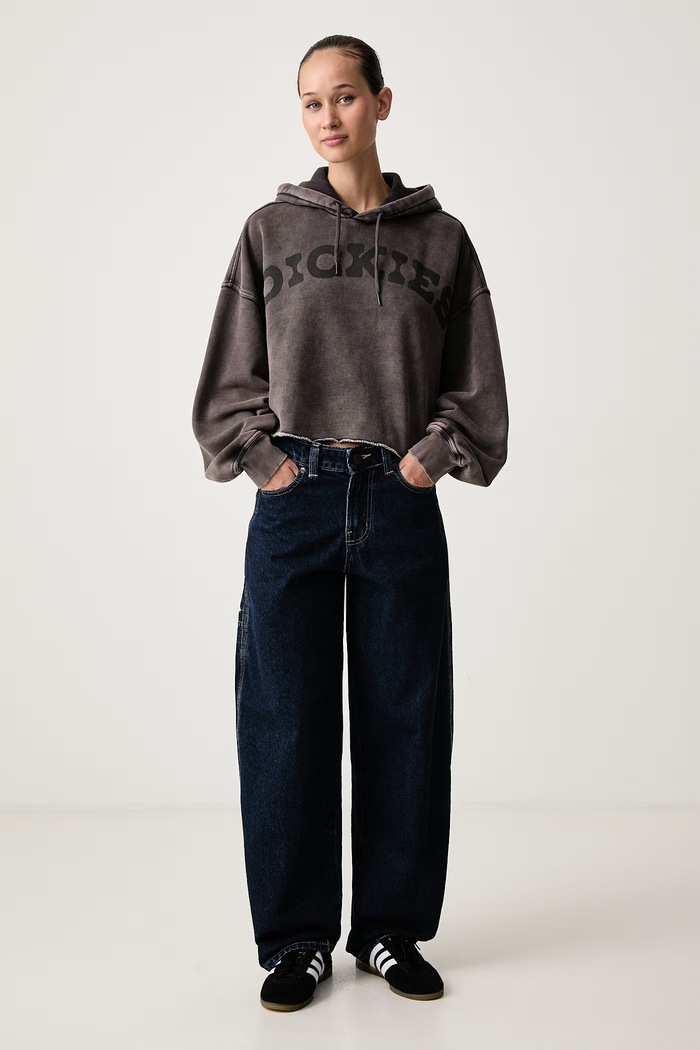 Dickies Bluza z kapturem damska z bawełną DK0A8E51BLK1 czarny AW26